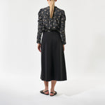 DEA KUDIBAL VistiDEA EV Blouse with Gathering Detail in Takashi/Navy