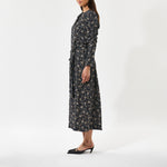 DEA KUDIBAL YannaDEA EV Dress with Gathering Details in Takashi/Navy
