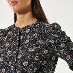 DEA KUDIBAL YannaDEA EV Dress with Gathering Details in Takashi/Navy
