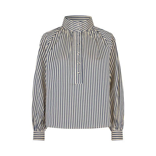 DEA KUDIBAL NicolaDEA Shirt with Sleeve Detail in Classic Stripe