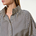 DEA KUDIBAL NicolaDEA Shirt with Sleeve Detail in Classic Stripe