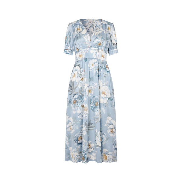 DEA KUDIBAL LeandraDEA Silk Dress in Paeonia Skyway