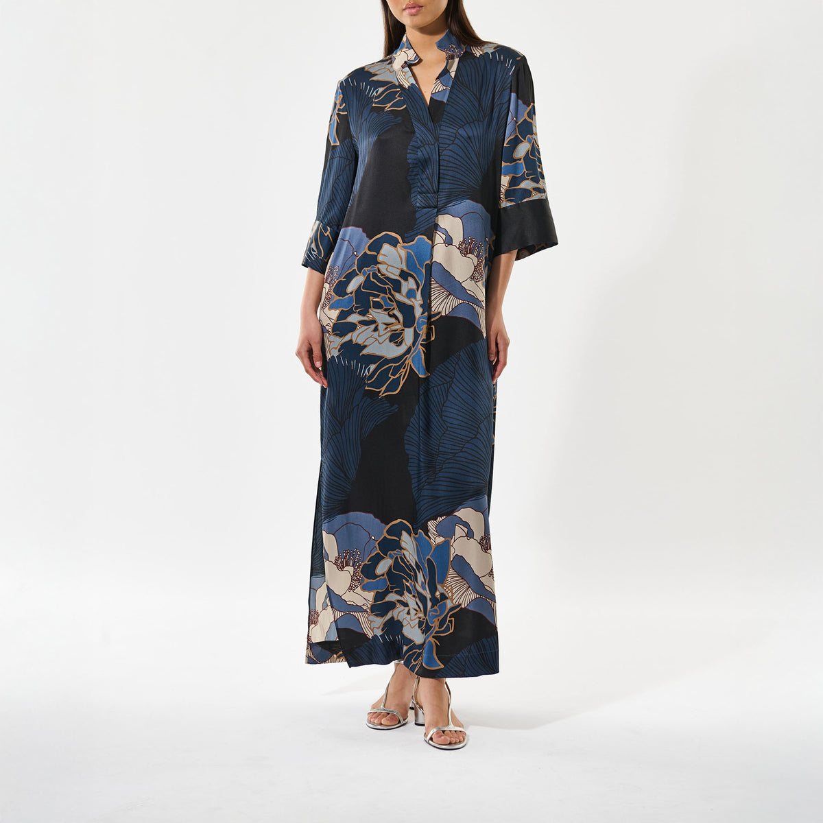DEA KUDIBAL HelgaDEA Kimono Dress in Alepidia Blue