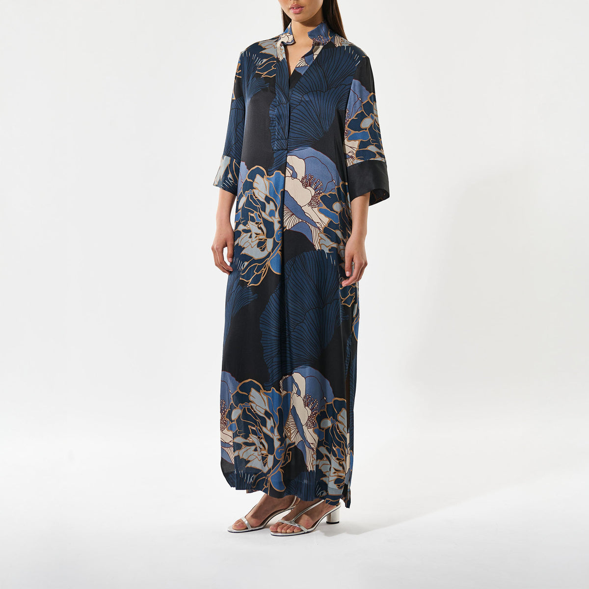 DEA KUDIBAL HelgaDEA Kimono Dress in Alepidia Blue