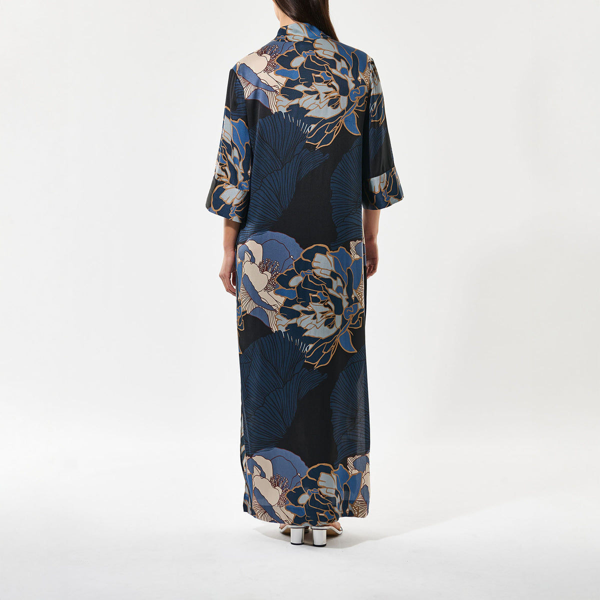 DEA KUDIBAL HelgaDEA Kimono Dress in Alepidia Blue