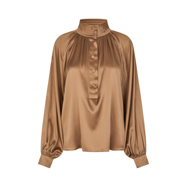 DEA KUDIBAL NicolaDEA Shirt with Sleeve Detail in Russet