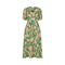 DEA KUDIBAL Leandra Linen Dress  in Paisley Full Green