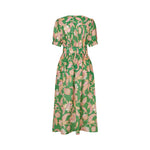 DEA KUDIBAL Leandra Linen Dress  in Paisley Full Green