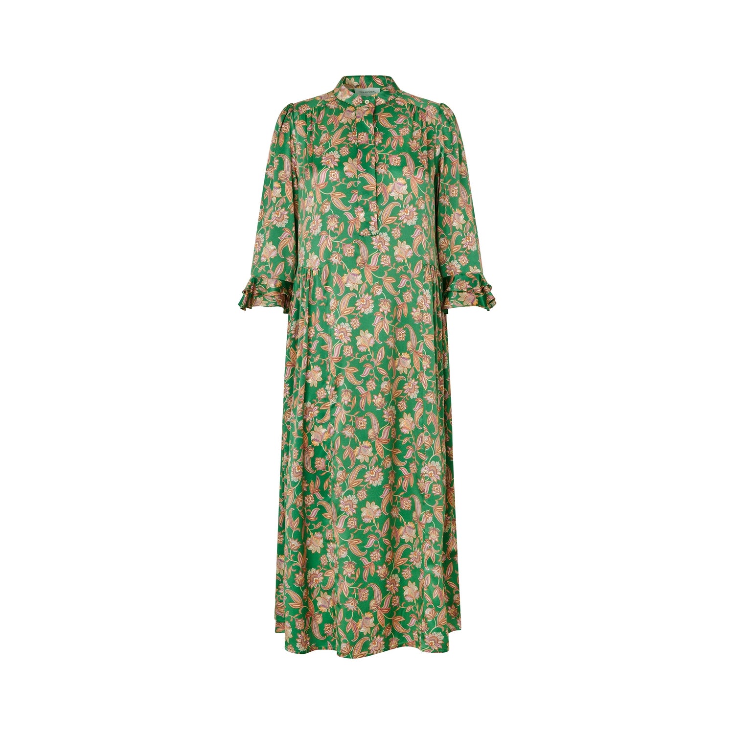 dea kudibal silk dress Dea Kudibal FabiannaDEA Sencha Black dress, round necked and easy fit, ankle length dress in a floral silk print