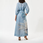 DEA KUDIBAL SalmaDEA Linen Dress in Rosea Plena Skyway
