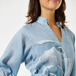 DEA KUDIBAL SalmaDEA Linen Dress in Rosea Plena Skyway