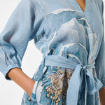 DEA KUDIBAL SalmaDEA Linen Dress in Rosea Plena Skyway