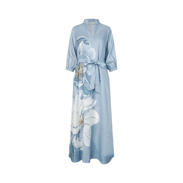 DEA KUDIBAL SalmaDEA Linen Dress in Rosea Plena Skyway