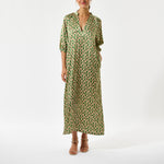 DEA KUDIBAL SabrinaDEA Silk Kaftan Dress in Deuce Green
