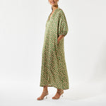 DEA KUDIBAL SabrinaDEA Silk Kaftan Dress in Deuce Green