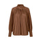 DEA KUDIBAL MadelaineDEA Silk Blouse with Drape Detail in Maplewood