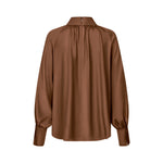 DEA KUDIBAL MadelaineDEA Silk Blouse with Drape Detail in Maplewood