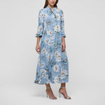 DEA KUDIBAL Rosanna Stretch Viscose Crepe Dress in Paeonia Skyway