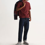 WAX LONDON Dean Jolt Short Sleeve T Shirt in Maroon