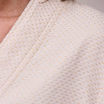 FAUNE Deia Cotton Tapestry Lurex Jacket in Oyster and Gold