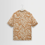 WAX LONDON Didcot Short Sleeve Shirt in Tan/Beige