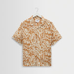 WAX LONDON Didcot Short Sleeve Shirt in Tan/Beige