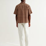 WAX LONDON Didcot Short Sleeve Shirt in Rust/Multi