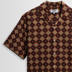 WAX LONDON Didcot Short Sleeve Shirt in Rust/Multi
