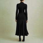 FLORERE Acacia Mockable Midi Dress in Black