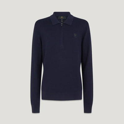 BELSTAFF Drift Knitted Polo in Dark Ink