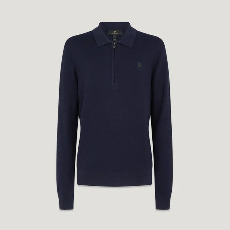 BELSTAFF Drift Knitted Polo in Dark Ink