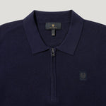 BELSTAFF Drift Knitted Polo in Dark Ink