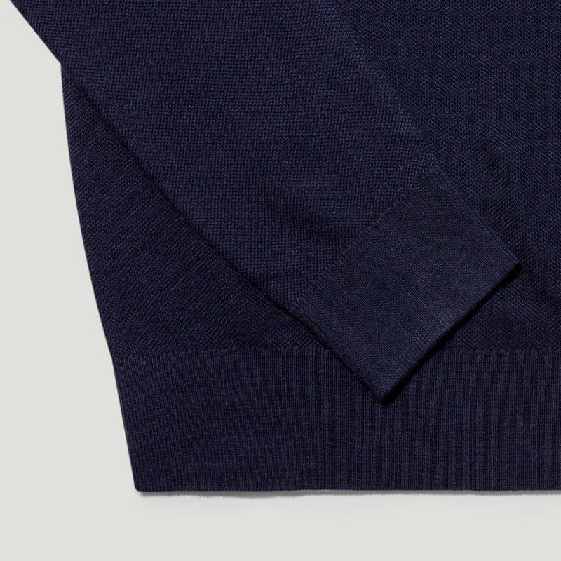 BELSTAFF Drift Knitted Polo in Dark Ink