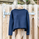 COLLEN & CLARE Pea Cashmere & Wool Mix Jumper in Navy Marl