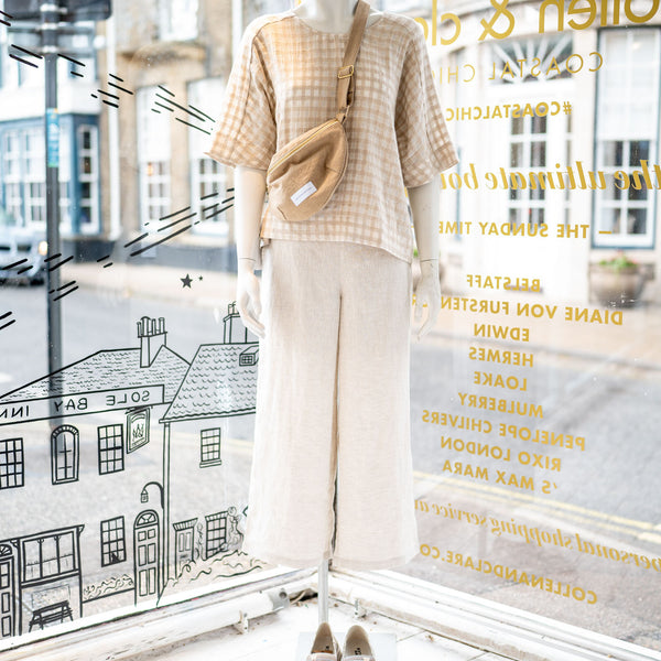 FOIL It's Only Natural Linen Trousers in Sand