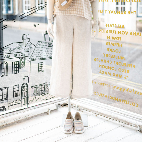 FOIL It's Only Natural Linen Trousers in Sand