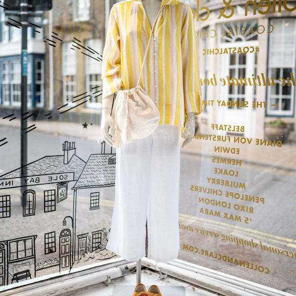 FOIL It's Only Natural Linen Trousers in White