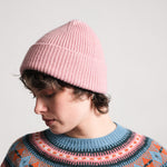 QUINTON & CHADWICK Lambswool Beanie Hat in Calamine