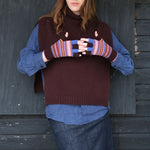 QUINTON & CHADWICK Patterned Fingerless Gloves  in Quartz
