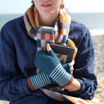 QUINTON & CHADWICK Angora Fingerless Mittens  in Meadow Patch