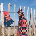QUINTON & CHADWICK Patterned Gloves  in Autumn Berry
