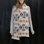QUINTON & CHADWICK Brushed Block Scarf in Fossil