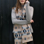 QUINTON & CHADWICK Brushed Block Scarf in Fossil