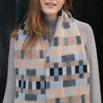 QUINTON & CHADWICK Brushed Block Scarf in Fossil