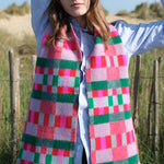 QUINTON & CHADWICK Brushed Block Scarf  in Hyper Nature