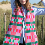 QUINTON & CHADWICK Brushed Block Scarf  in Hyper Nature