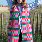 QUINTON & CHADWICK Brushed Block Scarf  in Hyper Nature