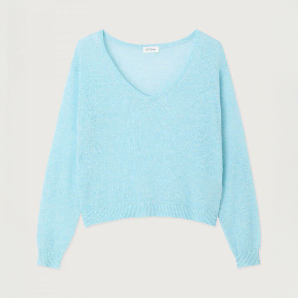 AMERICAN VINTAGE Dumy V Neck Jumper in Alaska