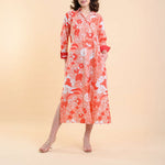 HANDPRINT DREAM APPAREL Danica Dress in Rory Coral