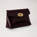 MULBERRY Darley Patent Cosmetic Pouch in Deep Aubergine